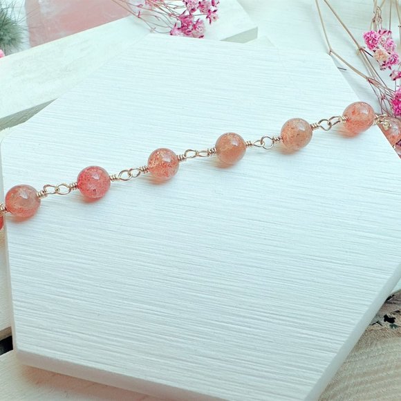 New Sunstone Gold Bracelet | 14k Gold Filled - Picture 2 of 7